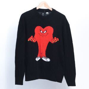 H&M x Looney Tunes Gossamer Men's Black Knit Crewneck Relaxed Fit Sweater, Small